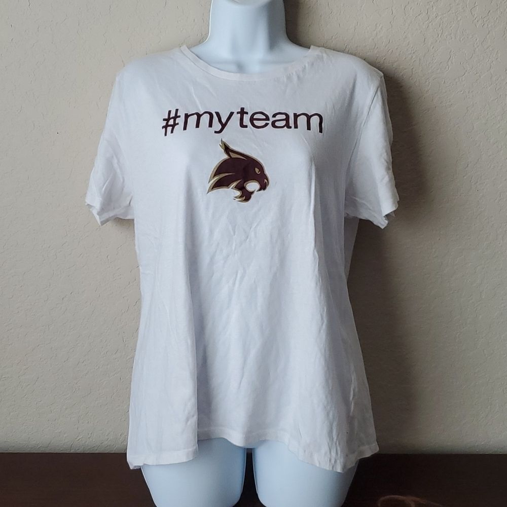 Champion Women's Texas State University Bobcat T-Shirt White XXL #myteam
